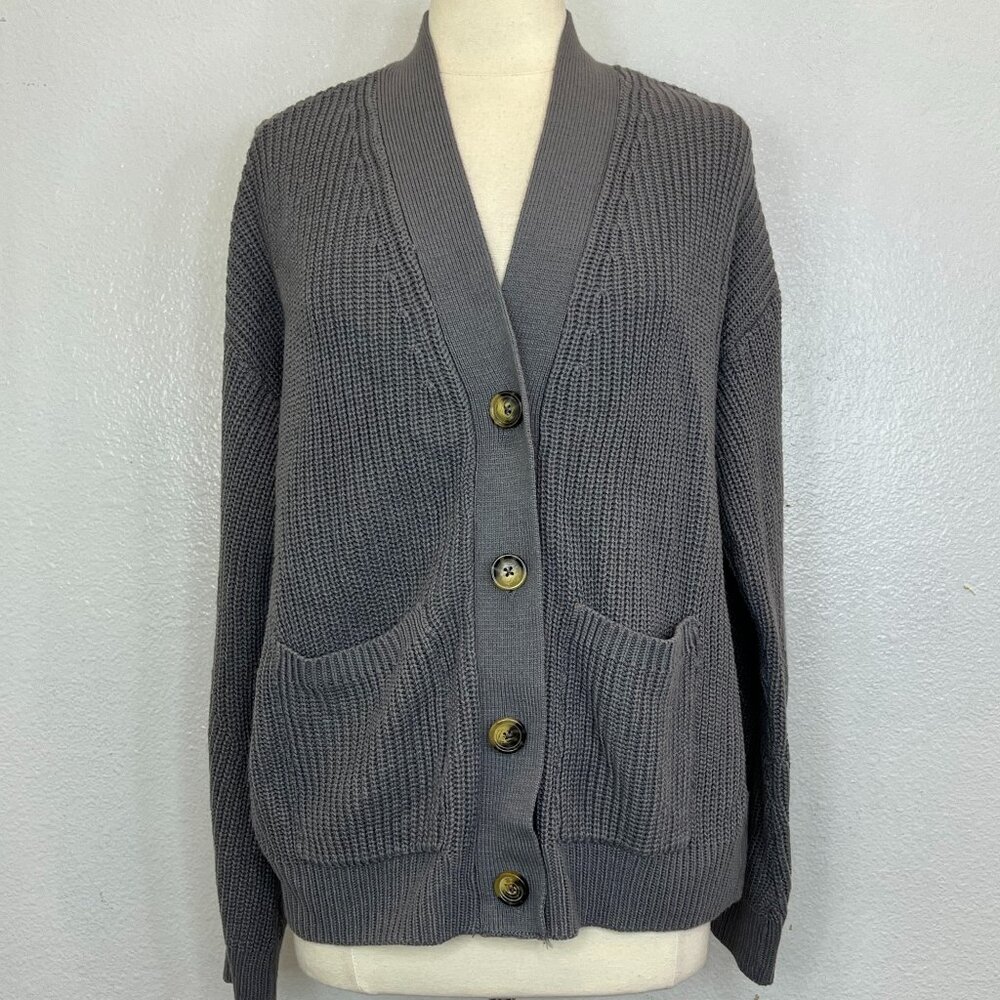 Love‎ for Humanity Couture Womens Knit Cardigan Gray Sweater Size XL